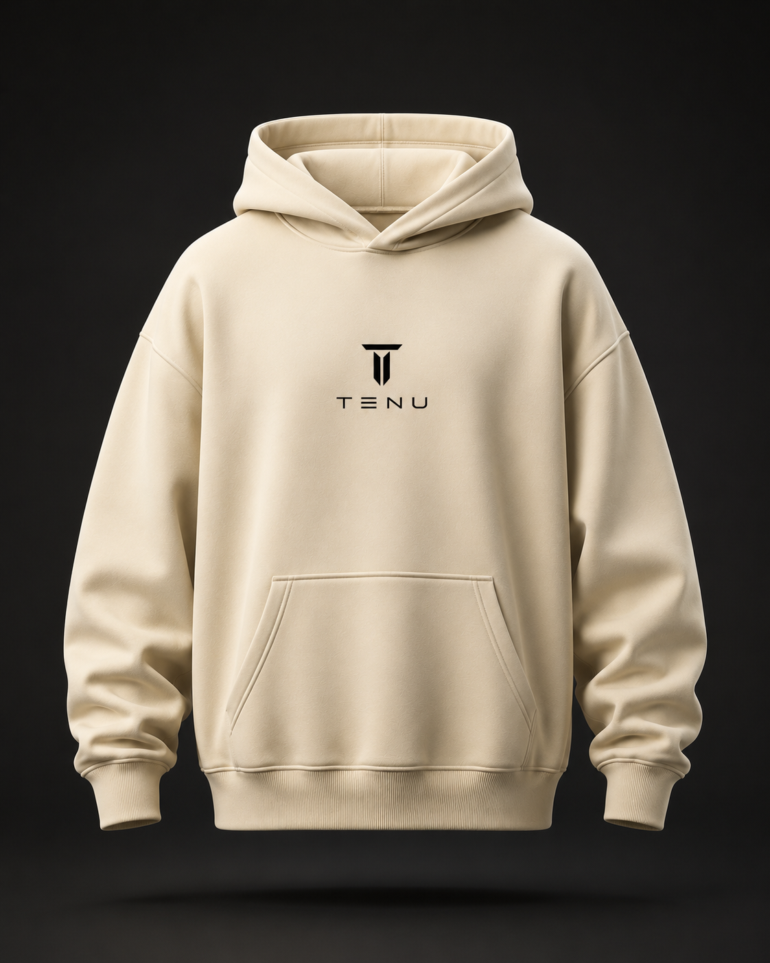Oversized Beige Hoodie